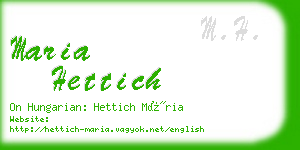 maria hettich business card